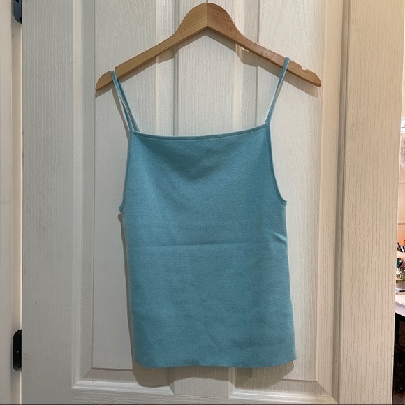 Nwt Anthropologie rashida sweater tank top sky blue summer vacation Anthro new - Picture 5 of 5